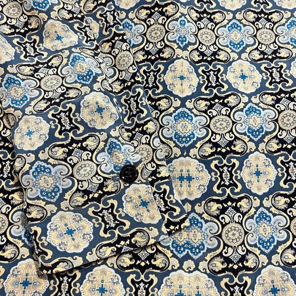 JOSEPH Deauville Printed Silk Blazer Women’s Size 40 (US 8) Luxury $795 Royal - Picture 3 of 9